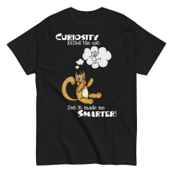 Curious Cat Tee (White Text) Curious Cat Tee (White Text)
